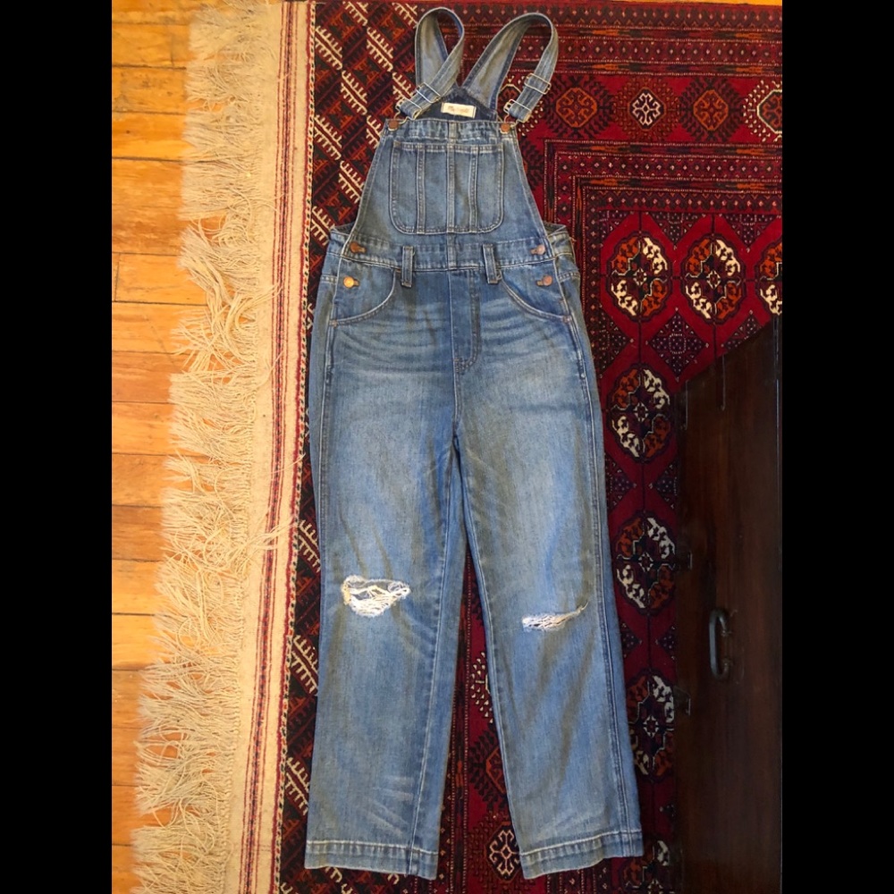 Madewell Distressed Overalls - Small